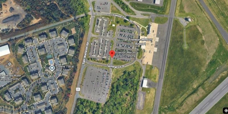 Trenton-Mercer Airport Parking Map